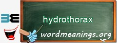 WordMeaning blackboard for hydrothorax